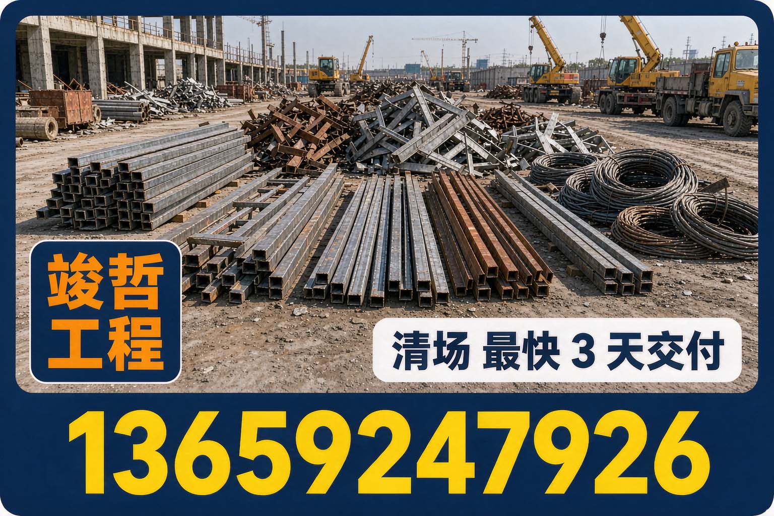 建筑工程完工清场的余料处置方案 -   竣哲物资回收